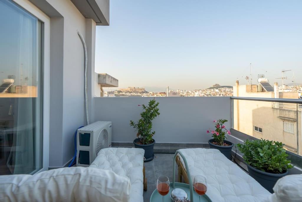 Duplex Acropolis View 2 Balconies Apartman Athén Kültér fotó